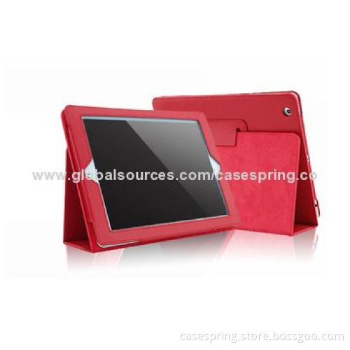 Leather Cases for iPad, Protective Sleeve Embossed, High-temperature Super Magnets